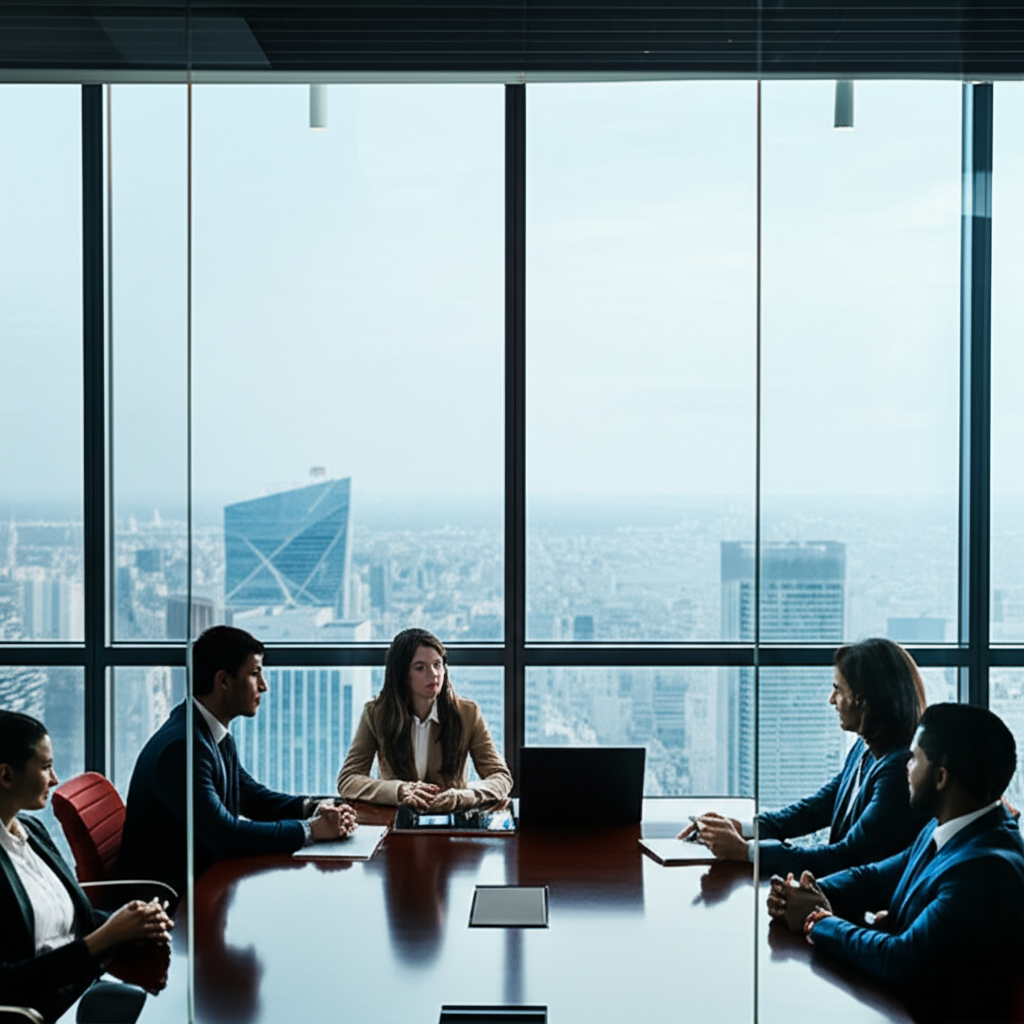 Proficient Legal Team in Modern Office